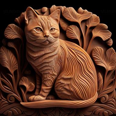 3D model European Shorthair cat (STL)